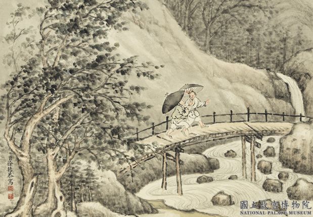 清徐揚畫雨景 軸